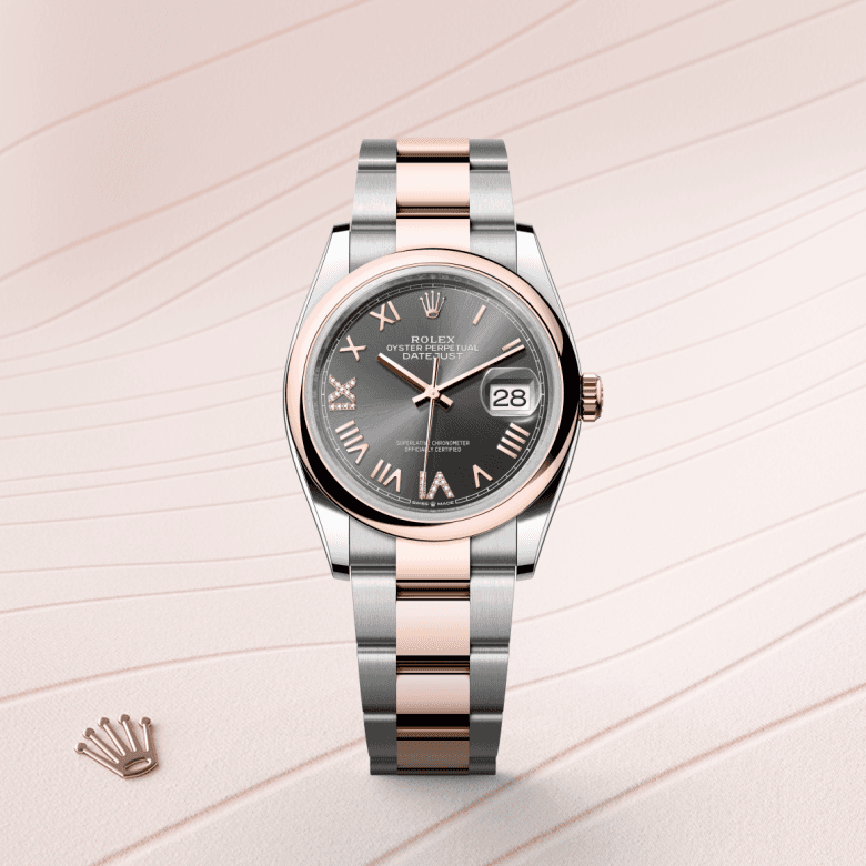 rolex Datejust in Everose Rolesor - combination of Oystersteel and Everose gold, M126201-0048 - Global Watch Company (GWC)