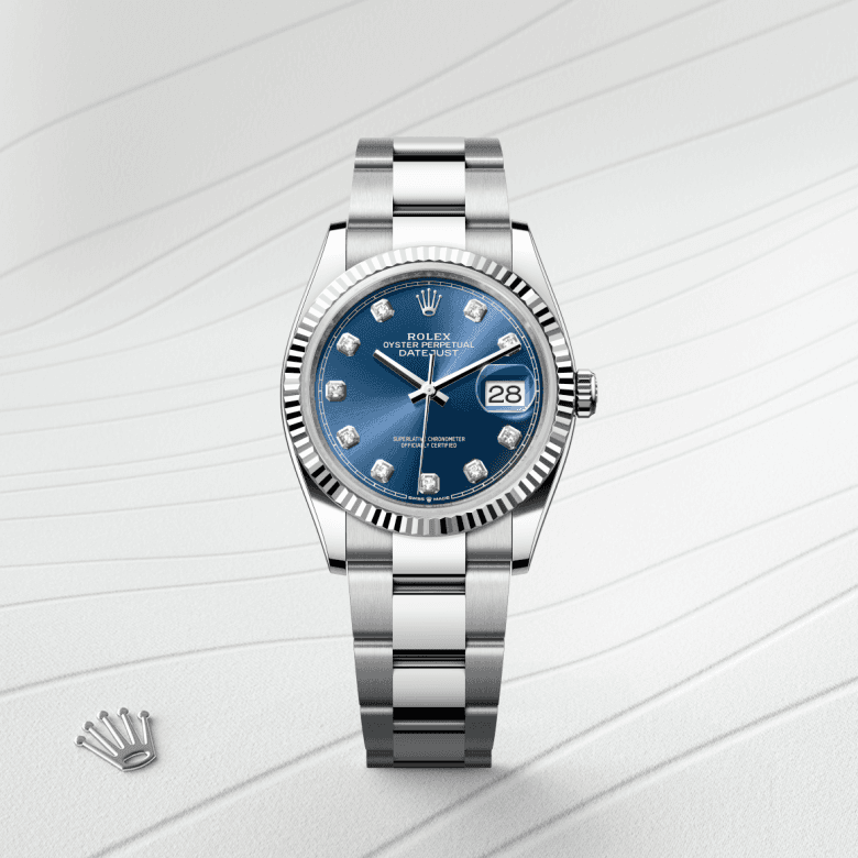 rolex Datejust in White Rolesor - combination of Oystersteel and white gold, M126234-0038 - Global Watch Company (GWC)