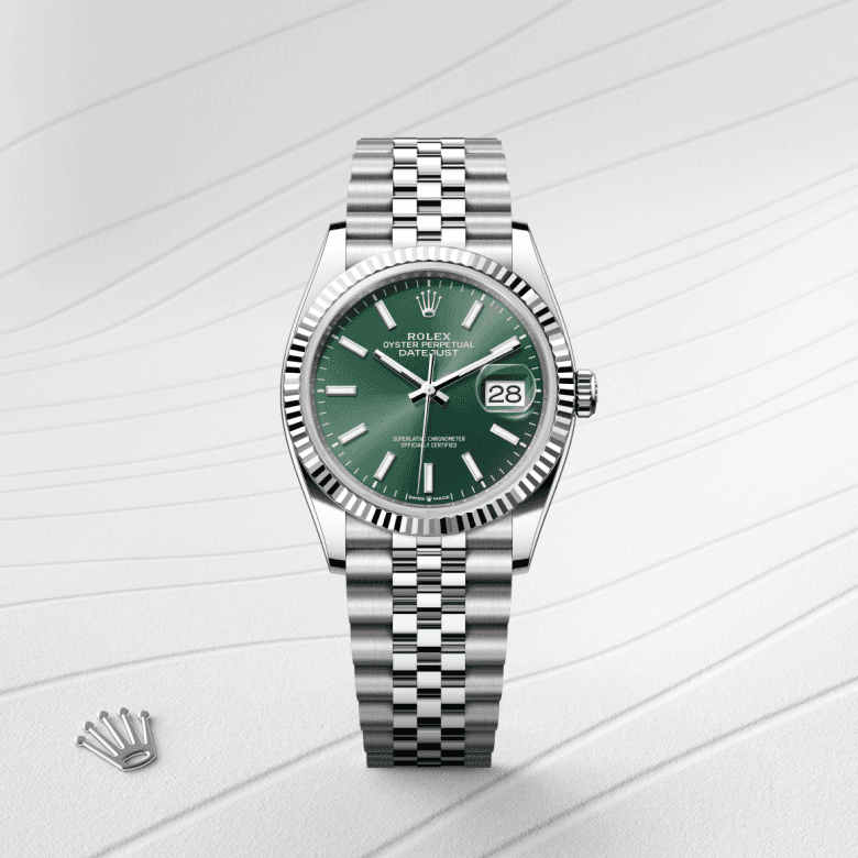 rolex Datejust in White Rolesor - combination of Oystersteel and white gold, M126234-0051 - Global Watch Company (GWC)