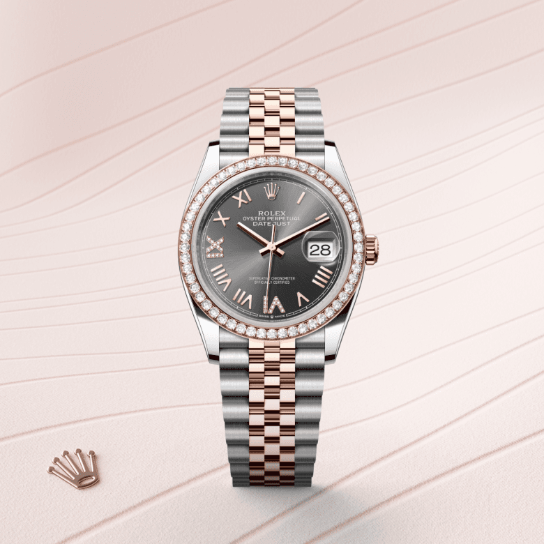 rolex Datejust in Everose Rolesor - combination of Oystersteel and Everose gold, M126281RBR-0035 - Global Watch Company (GWC)