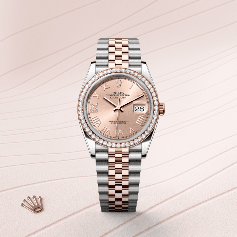 rolex Datejust in Everose Rolesor - combination of Oystersteel and Everose gold, M126281RBR-0037 - Global Watch Company (GWC)