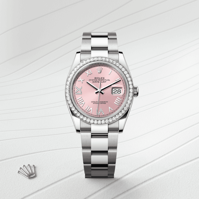 rolex Datejust in White Rolesor - combination of Oystersteel and white gold, M126284RBR-0058 - Global Watch Company (GWC)