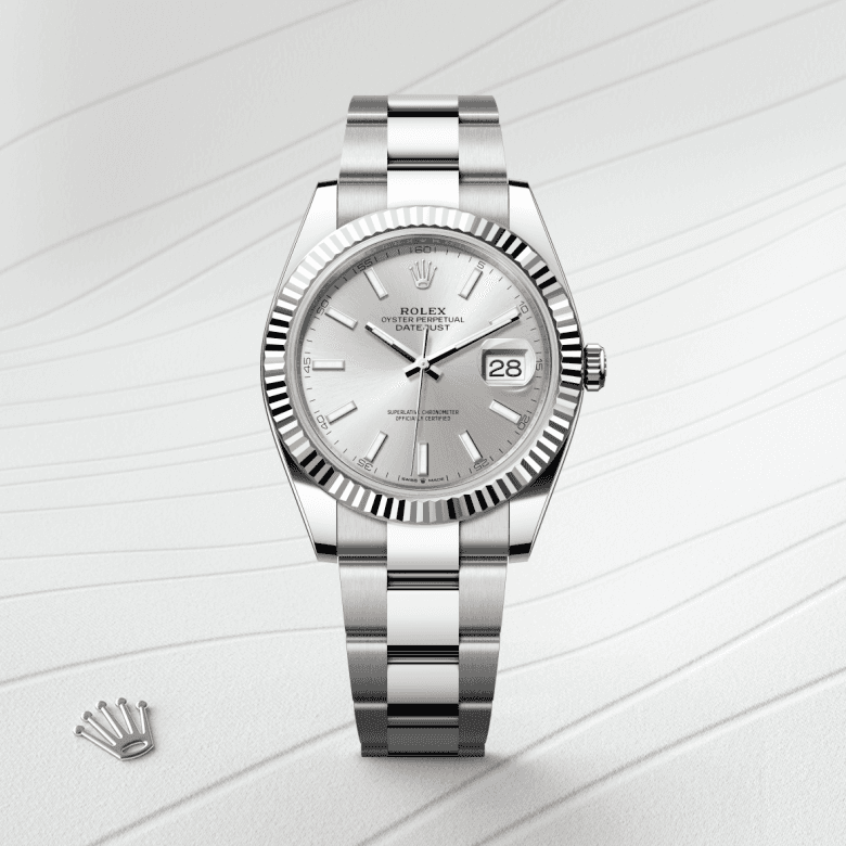 rolex Datejust in White Rolesor - combination of Oystersteel and white gold, M126334-0003 - Global Watch Company (GWC)