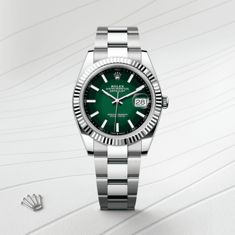 rolex Datejust in White Rolesor - combination of Oystersteel and white gold, M126334-0033 - Global Watch Company (GWC)