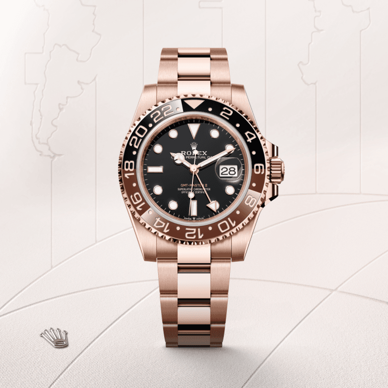 rolex GMT-Master II in 18 ct Everose gold, M126715CHNR-0001 - Global Watch Company (GWC)