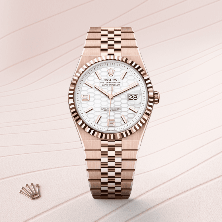 rolex Land-Dweller in 18 ct Everose gold, M127335-0001 - Global Watch Company (GWC)