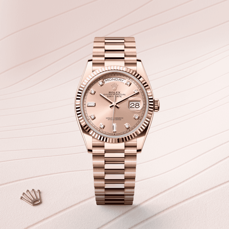 rolex Day-Date in 18 ct Everose gold, M128235-0009 - Global Watch Company (GWC)
