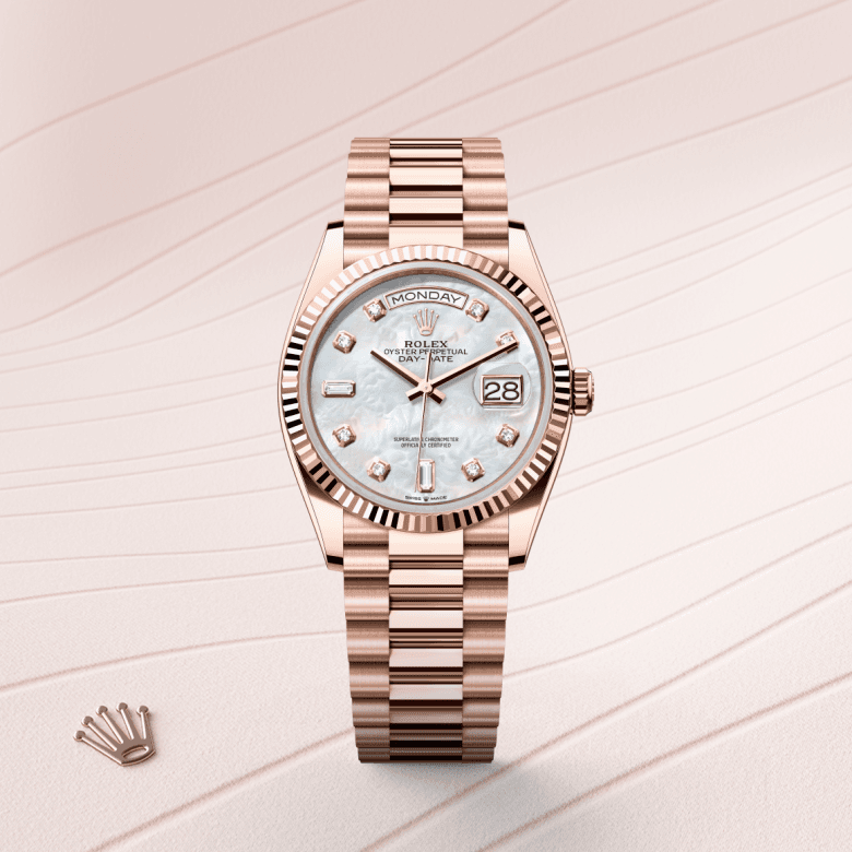 rolex Day-Date in 18 ct Everose gold, M128235-0029 - Global Watch Company (GWC)