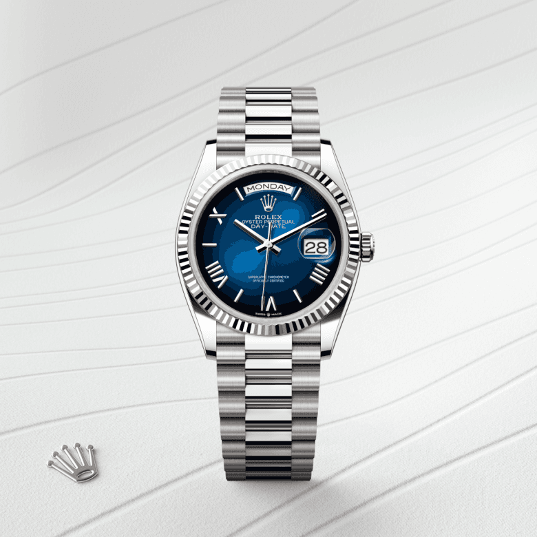 rolex Day-Date in 18 ct white gold, M128239-0063 - Global Watch Company (GWC)