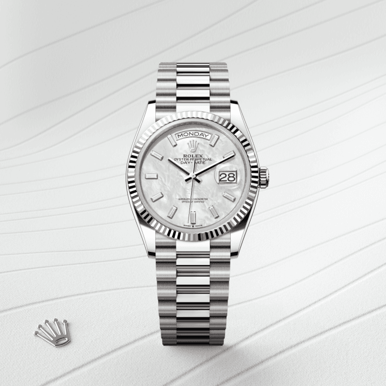 rolex Day-Date in 18 ct white gold, M128239-0065 - Global Watch Company (GWC)