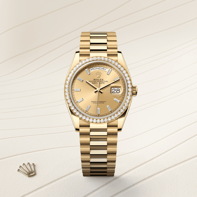 rolex Day-Date in 18 ct yellow gold, M128348RBR-0080 - Global Watch Company (GWC)
