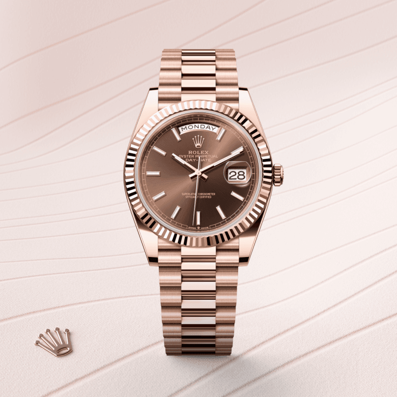 rolex Day-Date in 18 ct Everose gold, M228235-0053 - Global Watch Company (GWC)