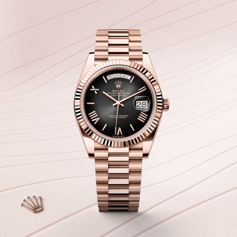rolex Day-Date in 18 ct Everose gold, M228235-0055 - Global Watch Company (GWC)