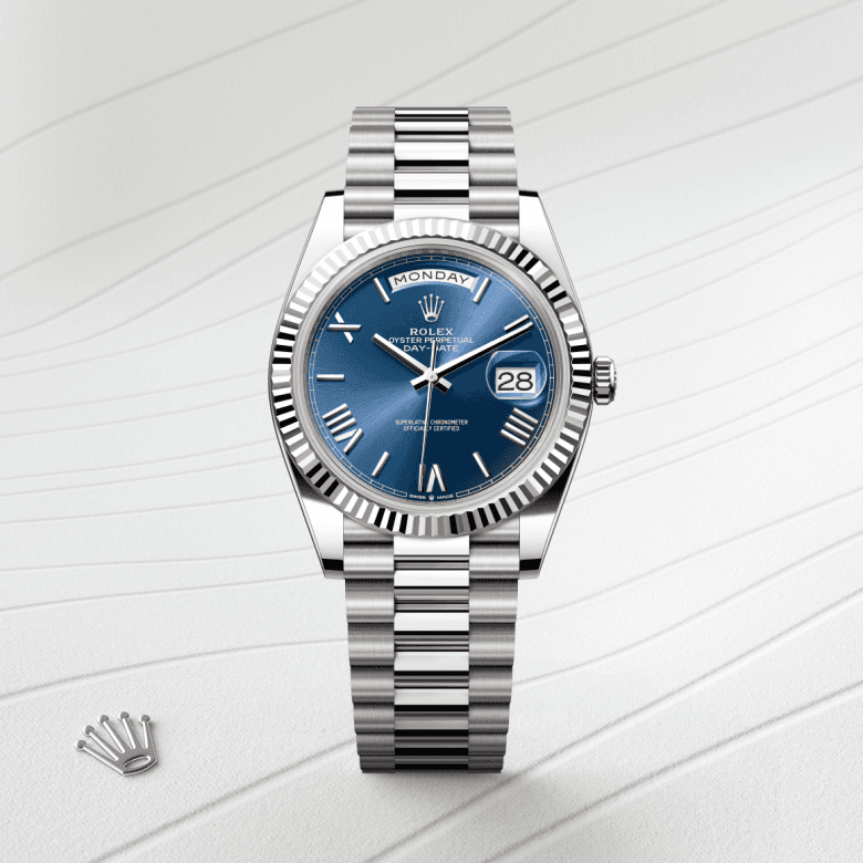 rolex Day-Date in 18 ct white gold, M228239-0007 - Global Watch Company (GWC)