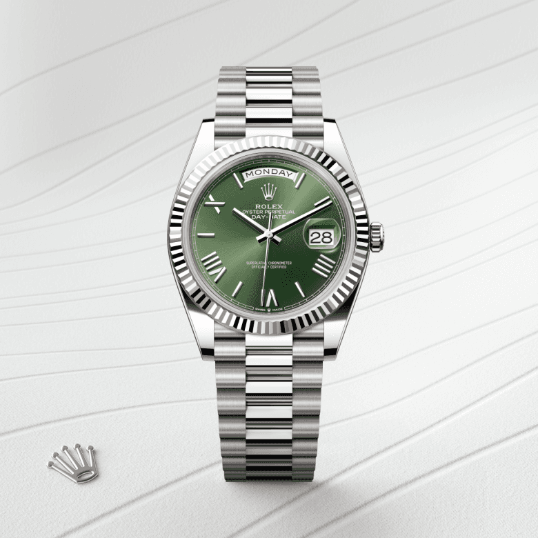 rolex Day-Date in 18 ct white gold, M228239-0033 - Global Watch Company (GWC)