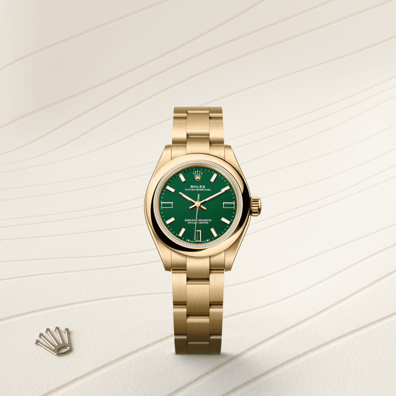 rolex Oyster Perpetual in 18 ct yellow gold, M276208-0002 - Global Watch Company (GWC)