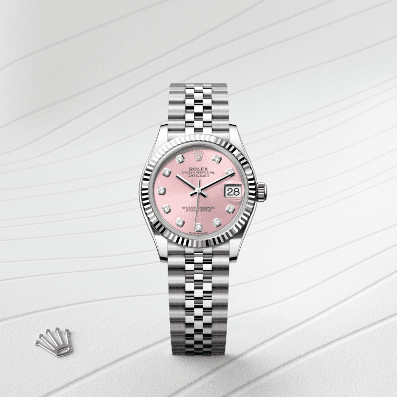 rolex Datejust in White Rolesor - combination of Oystersteel and white gold, M278274-0032 - Global Watch Company (GWC)