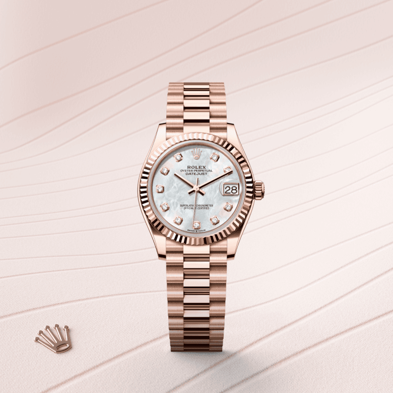 rolex Datejust in 18 ct Everose gold, M278275-0009 - Global Watch Company (GWC)
