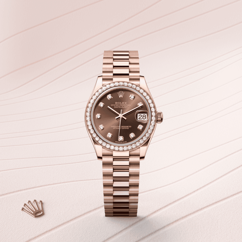 rolex Datejust in 18 ct Everose gold, M278285RBR-0006 - Global Watch Company (GWC)