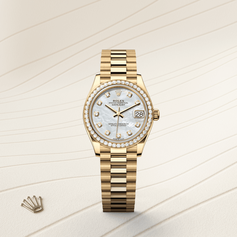 rolex Datejust in 18 ct yellow gold, M278288RBR-0006 - Global Watch Company (GWC)