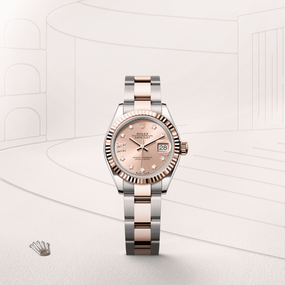 rolex Lady-Datejust in Everose Rolesor - combination of Oystersteel and Everose gold, M279171-0028 - Global Watch Company (GWC)