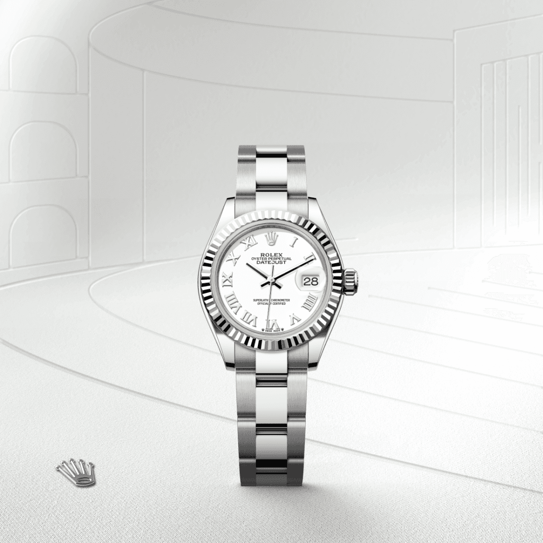 rolex Lady-Datejust in White Rolesor - combination of Oystersteel and white gold, M279174-0020 - Global Watch Company (GWC)