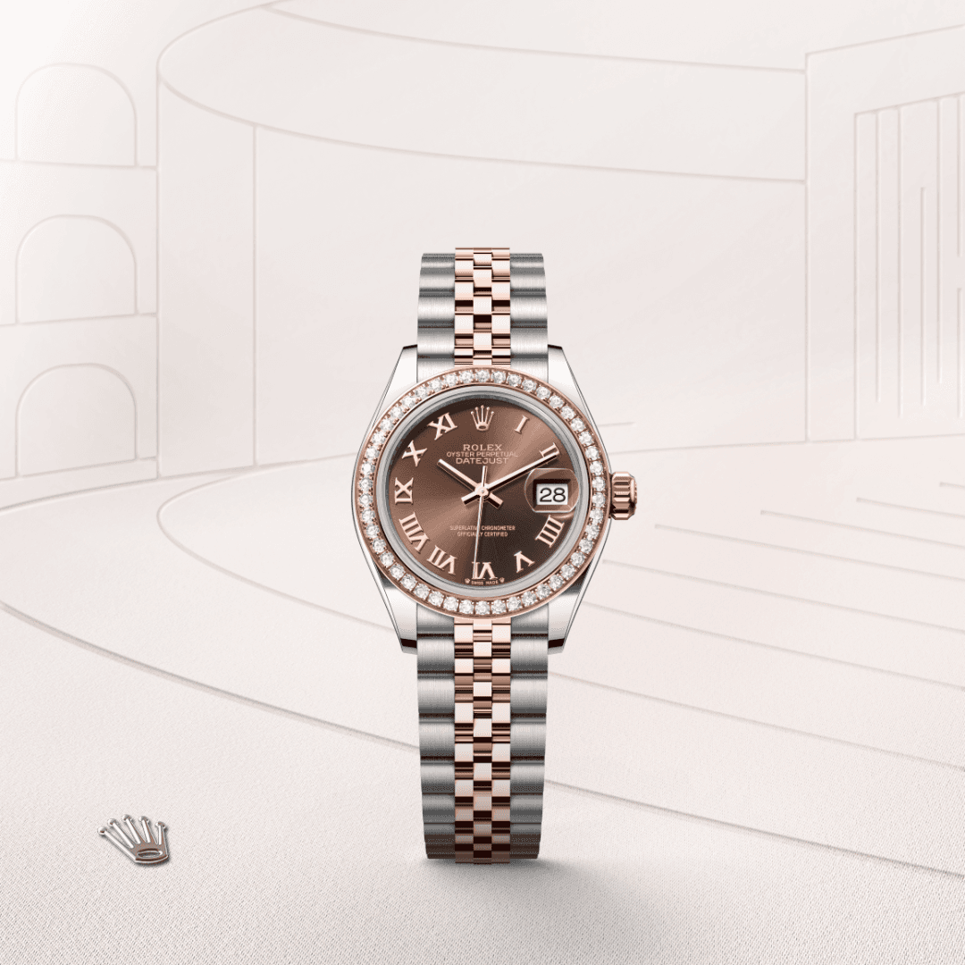 rolex Lady-Datejust in Everose Rolesor - combination of Oystersteel and Everose gold, M279381RBR-0009 - Global Watch Company (GWC)
