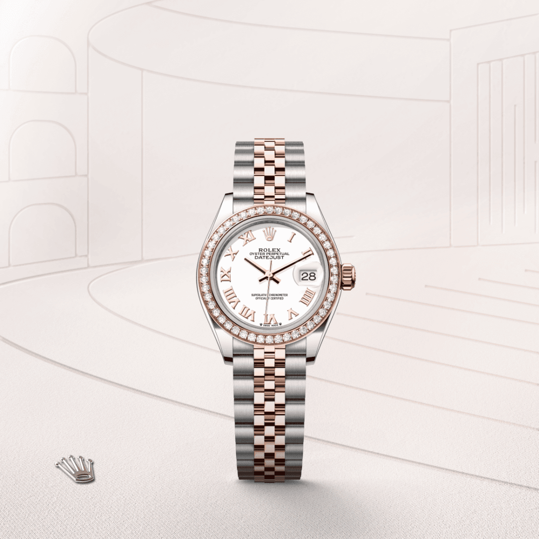 rolex Lady-Datejust in Everose Rolesor - combination of Oystersteel and Everose gold, M279381RBR-0021 - Global Watch Company (GWC)