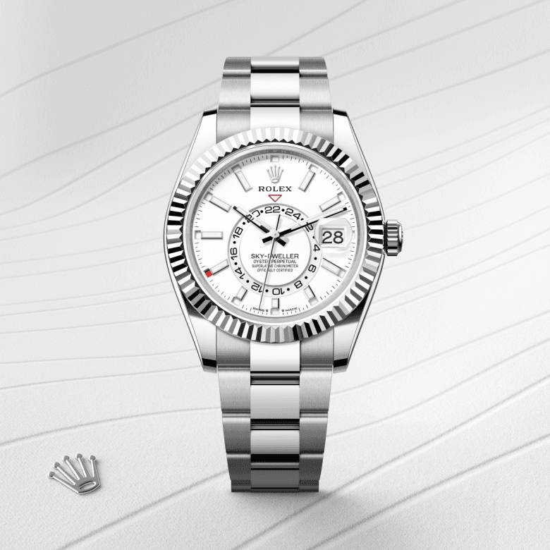 rolex Sky-Dweller in White Rolesor - combination of Oystersteel and white gold, M336934-0003 - Global Watch Company (GWC)