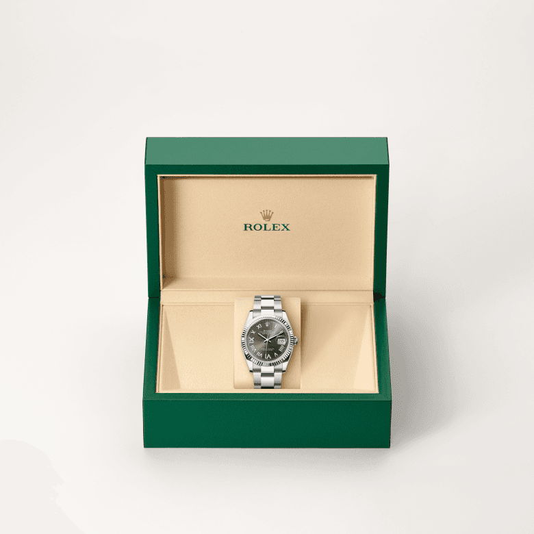 rolex Datejust in White Rolesor - combination of Oystersteel and white gold, M126234-0072 - Global Watch Company (GWC)
