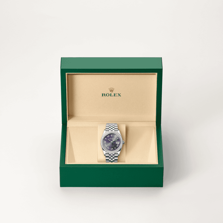 rolex Datejust in White Rolesor - combination of Oystersteel and white gold, M126284RBR-0055 - Global Watch Company (GWC)