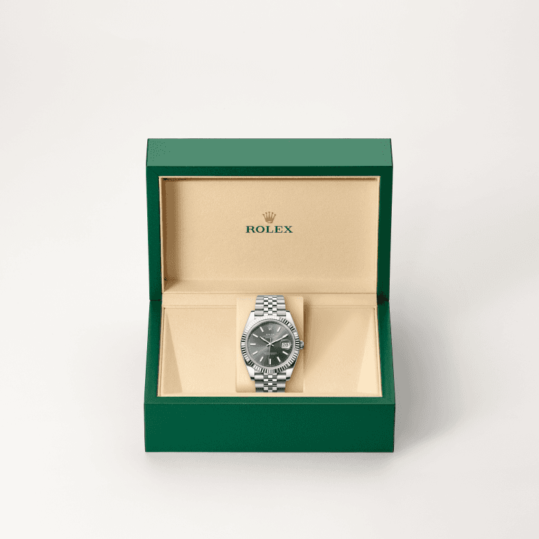 rolex Datejust in White Rolesor - combination of Oystersteel and white gold, M126334-0014 - Global Watch Company (GWC)