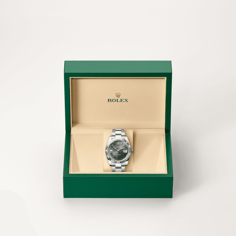 rolex Datejust in White Rolesor - combination of Oystersteel and white gold, M126334-0021 - Global Watch Company (GWC)