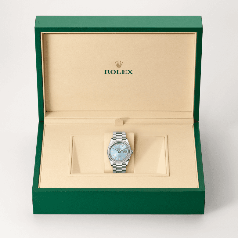 rolex Day-Date in Platinum, M128396TBR-0003 - Global Watch Company (GWC)