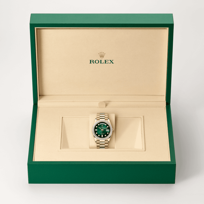 rolex Day-Date in 18 ct yellow gold, M128398TBR-0008 - Global Watch Company (GWC)