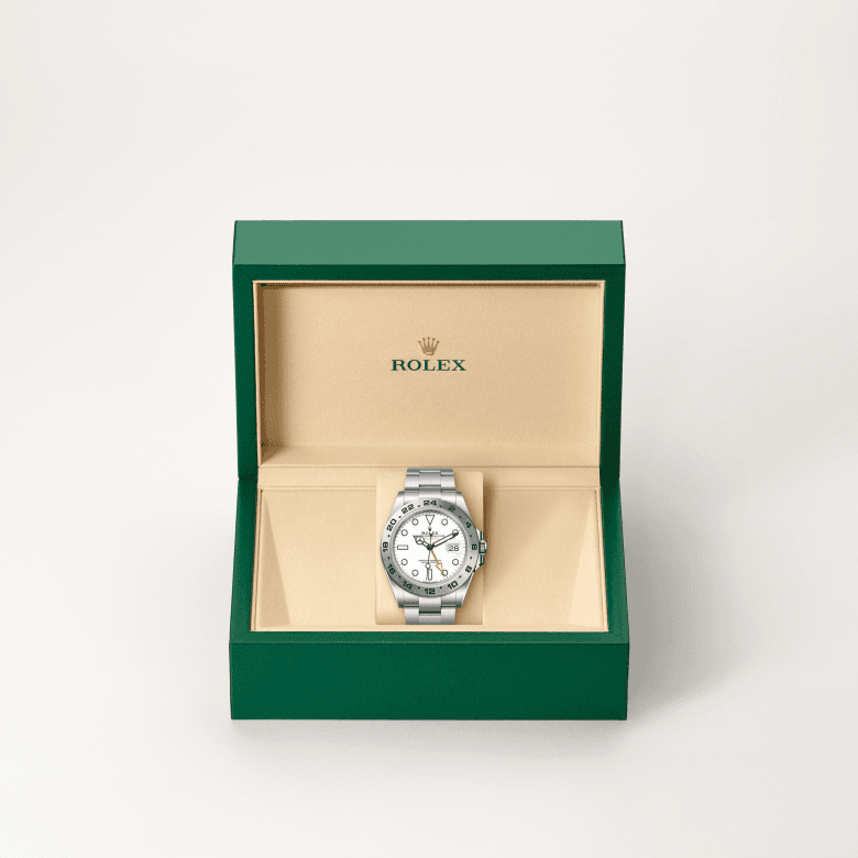 rolex Explorer II in Oystersteel, M226570-0001 - Global Watch Company (GWC)