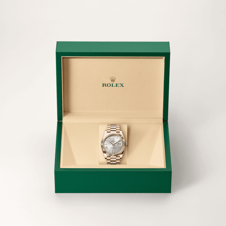 rolex Day-Date in 18 ct Everose gold, M228235-0001 - Global Watch Company (GWC)