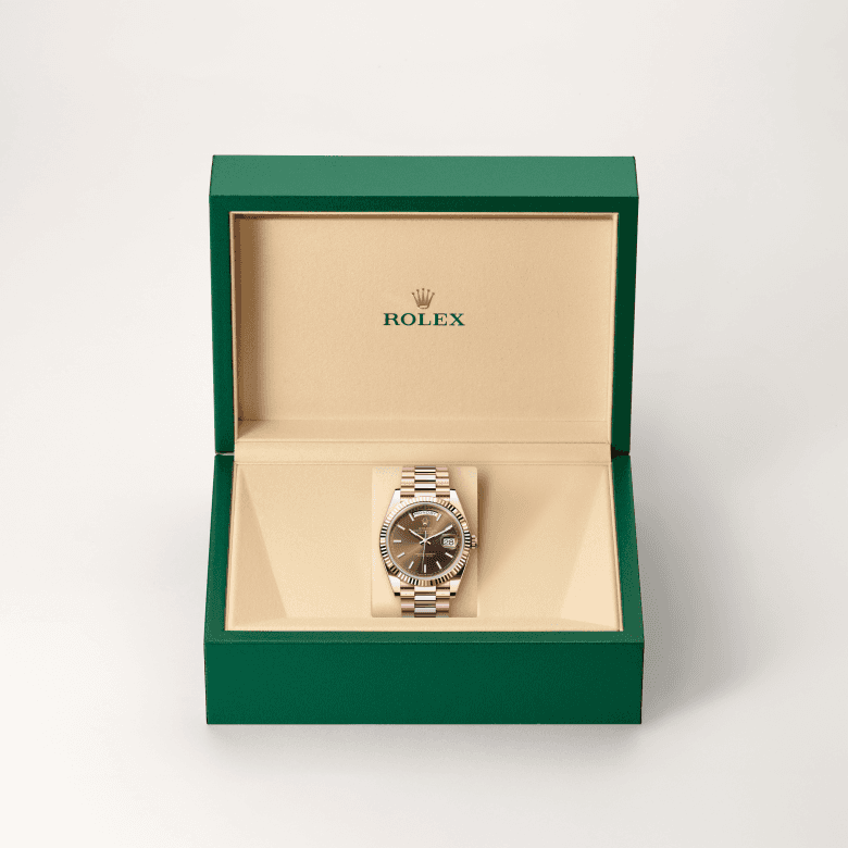 rolex Day-Date in 18 ct Everose gold, M228235-0053 - Global Watch Company (GWC)