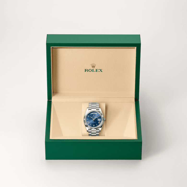 rolex Day-Date in 18 ct white gold, M228239-0007 - Global Watch Company (GWC)