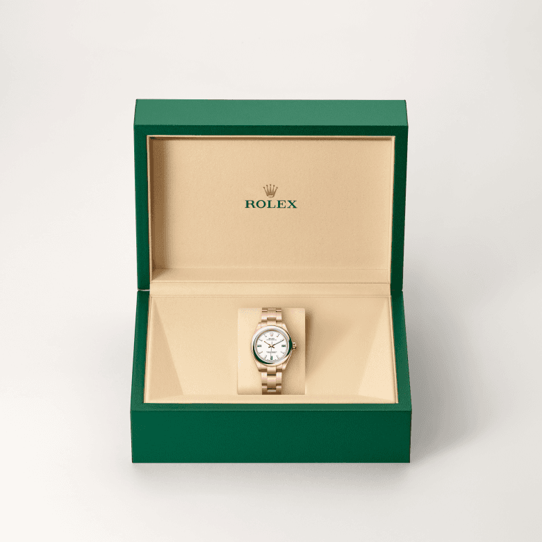 rolex Oyster Perpetual in 18 ct Everose gold, M276205-0002 - Global Watch Company (GWC)