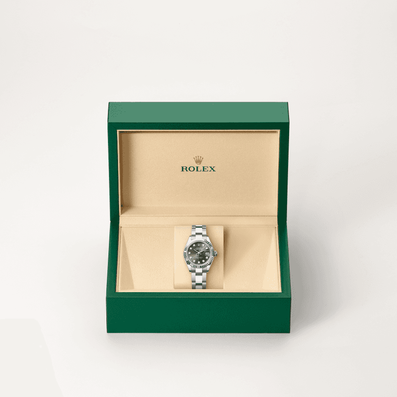rolex Lady-Datejust in White Rolesor - combination of Oystersteel and white gold, M279174-0016 - Global Watch Company (GWC)