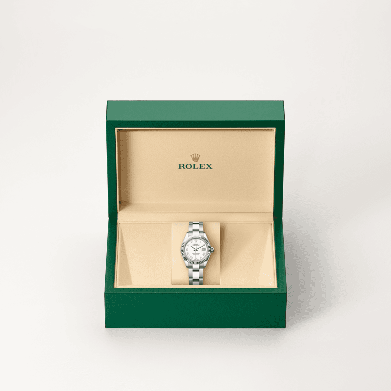 rolex Lady-Datejust in White Rolesor - combination of Oystersteel and white gold, M279174-0020 - Global Watch Company (GWC)