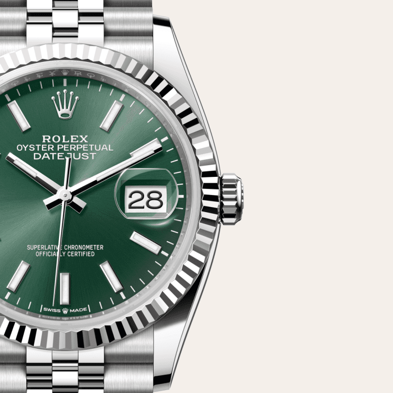 rolex Datejust in White Rolesor - combination of Oystersteel and white gold, M126234-0051 - Global Watch Company (GWC)