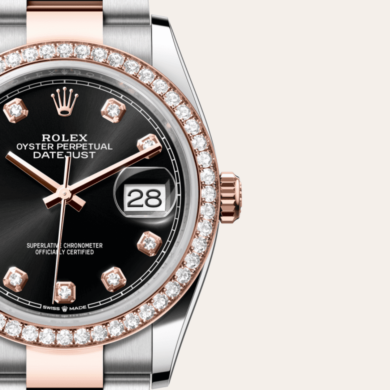 rolex Datejust in Everose Rolesor - combination of Oystersteel and Everose gold, M126281RBR-0008 - Global Watch Company (GWC)