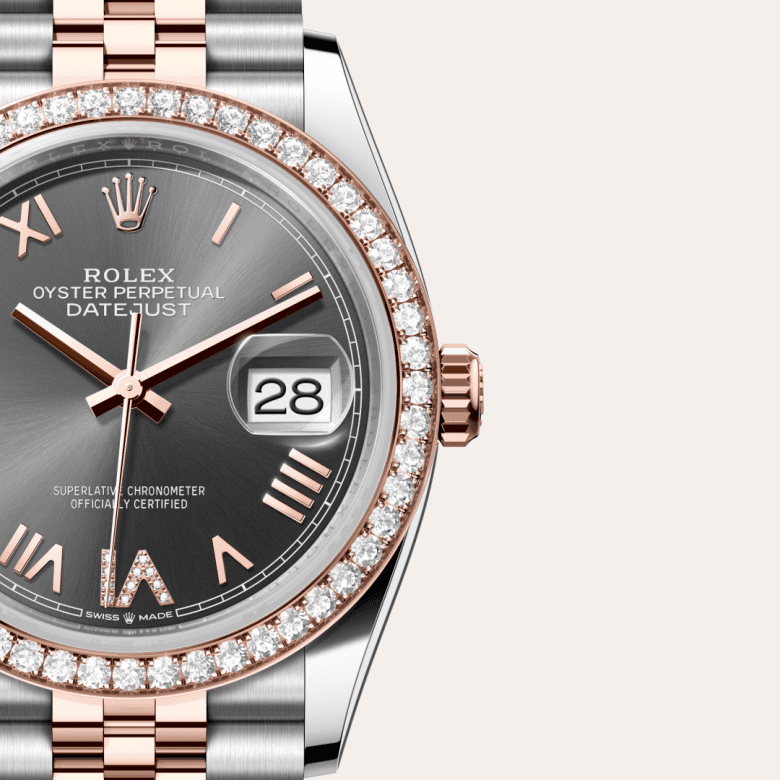 rolex Datejust in Everose Rolesor - combination of Oystersteel and Everose gold, M126281RBR-0035 - Global Watch Company (GWC)