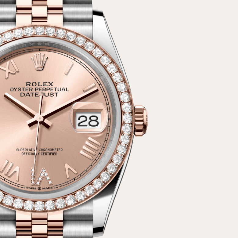 rolex Datejust in Everose Rolesor - combination of Oystersteel and Everose gold, M126281RBR-0037 - Global Watch Company (GWC)