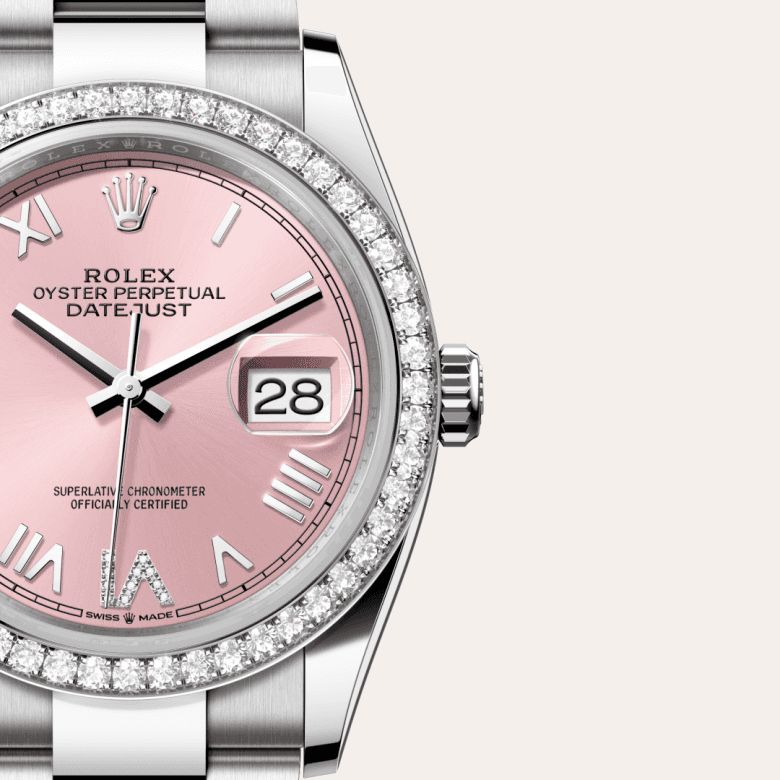 rolex Datejust in White Rolesor - combination of Oystersteel and white gold, M126284RBR-0058 - Global Watch Company (GWC)