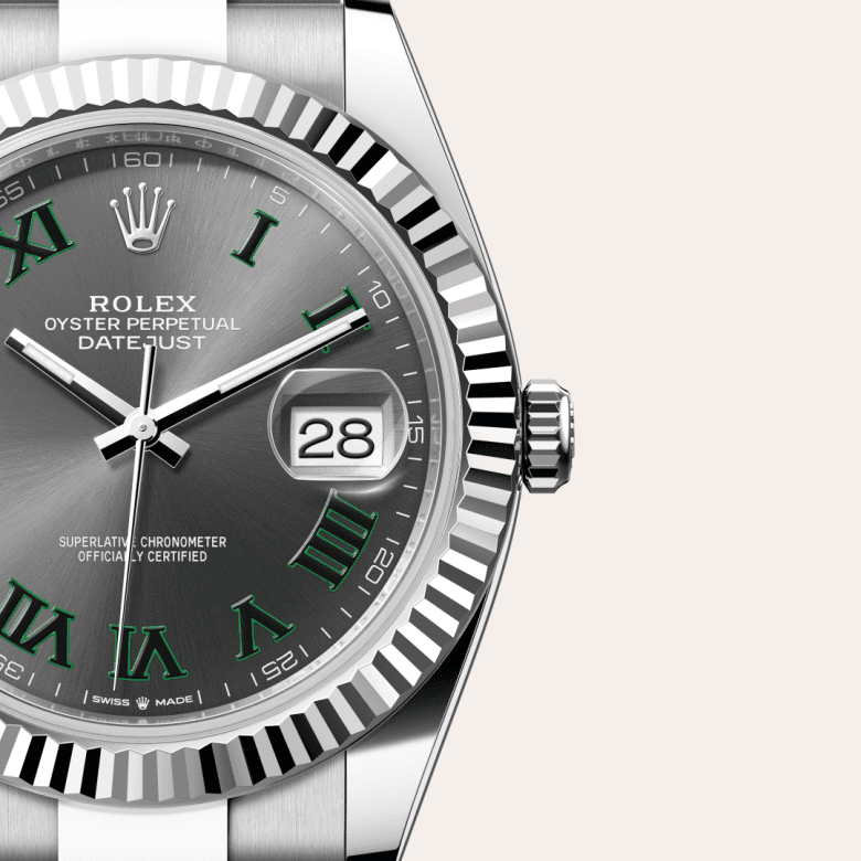 rolex Datejust in White Rolesor - combination of Oystersteel and white gold, M126334-0021 - Global Watch Company (GWC)