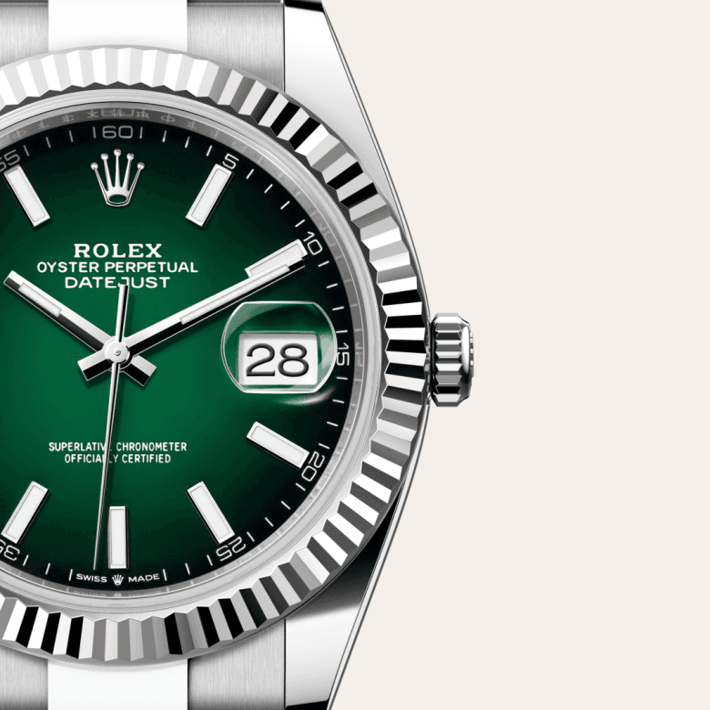 rolex Datejust in White Rolesor - combination of Oystersteel and white gold, M126334-0033 - Global Watch Company (GWC)