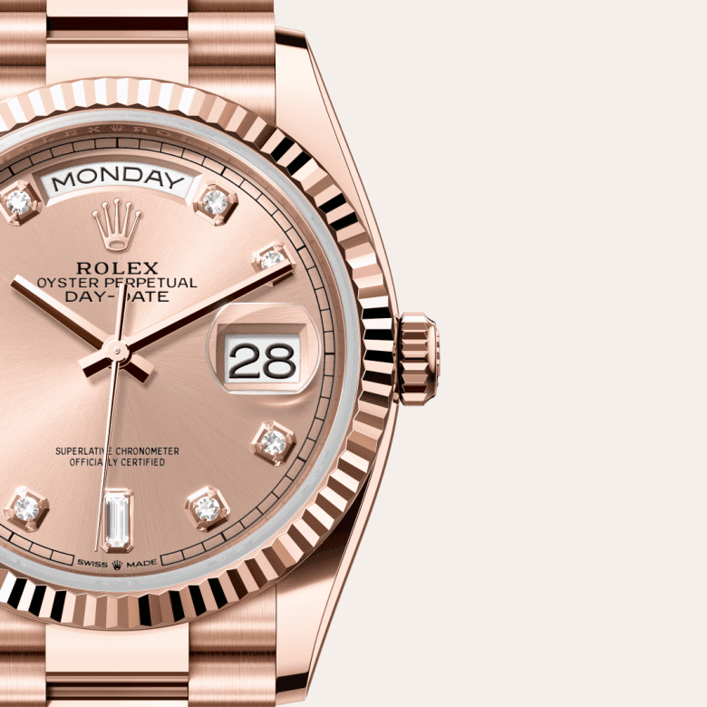 rolex Day-Date in 18 ct Everose gold, M128235-0009 - Global Watch Company (GWC)